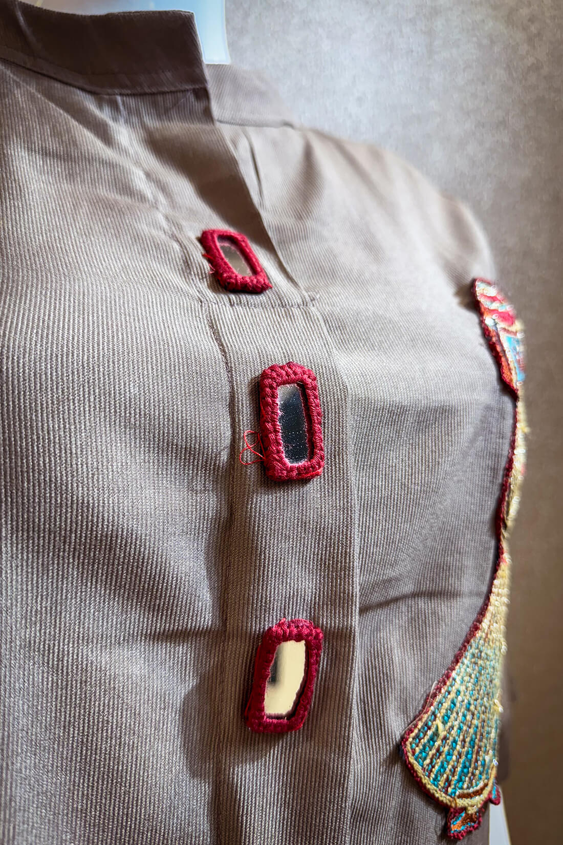 Detailed Machine Work - Light  Brown
