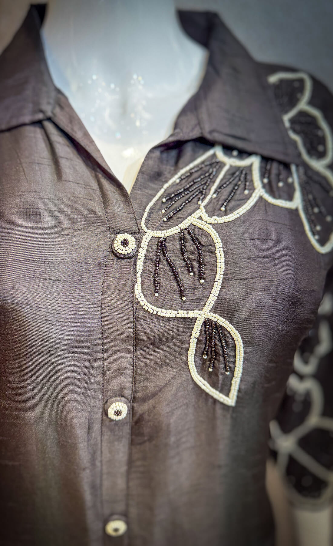 Embellished Hand Work - Black
