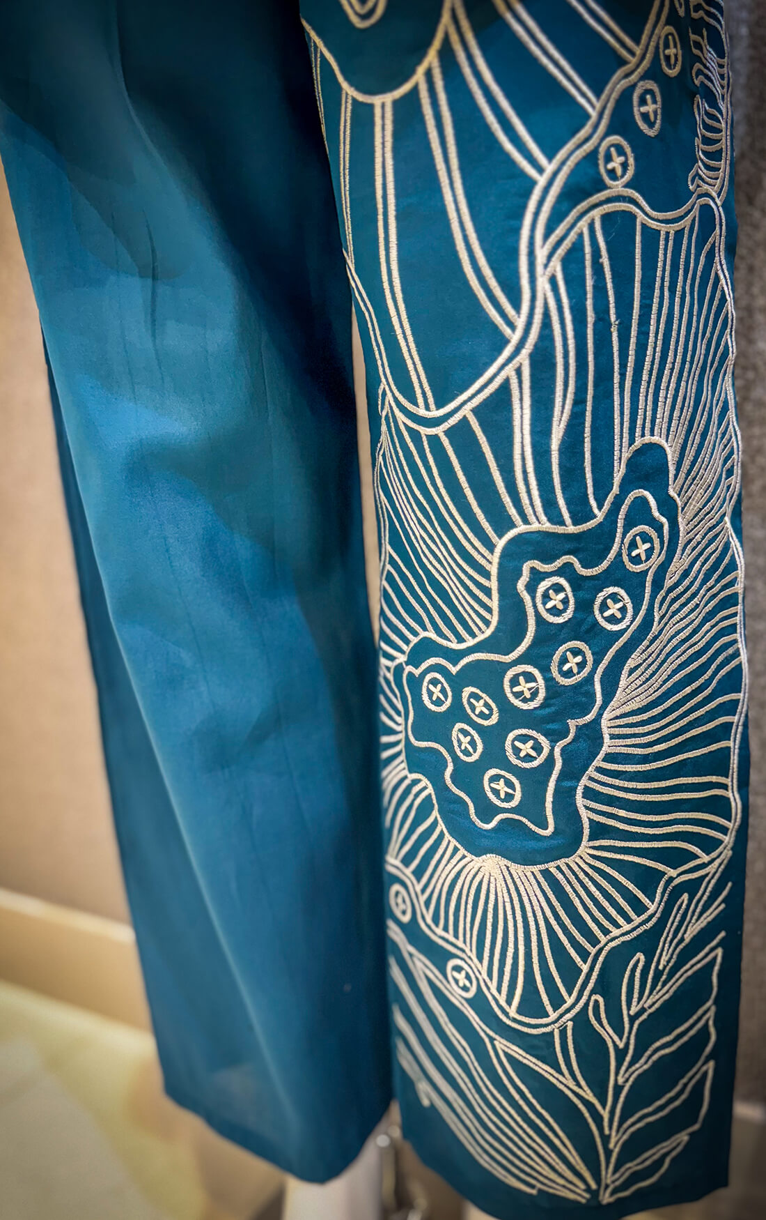 Embroidery Thread Work -Blue