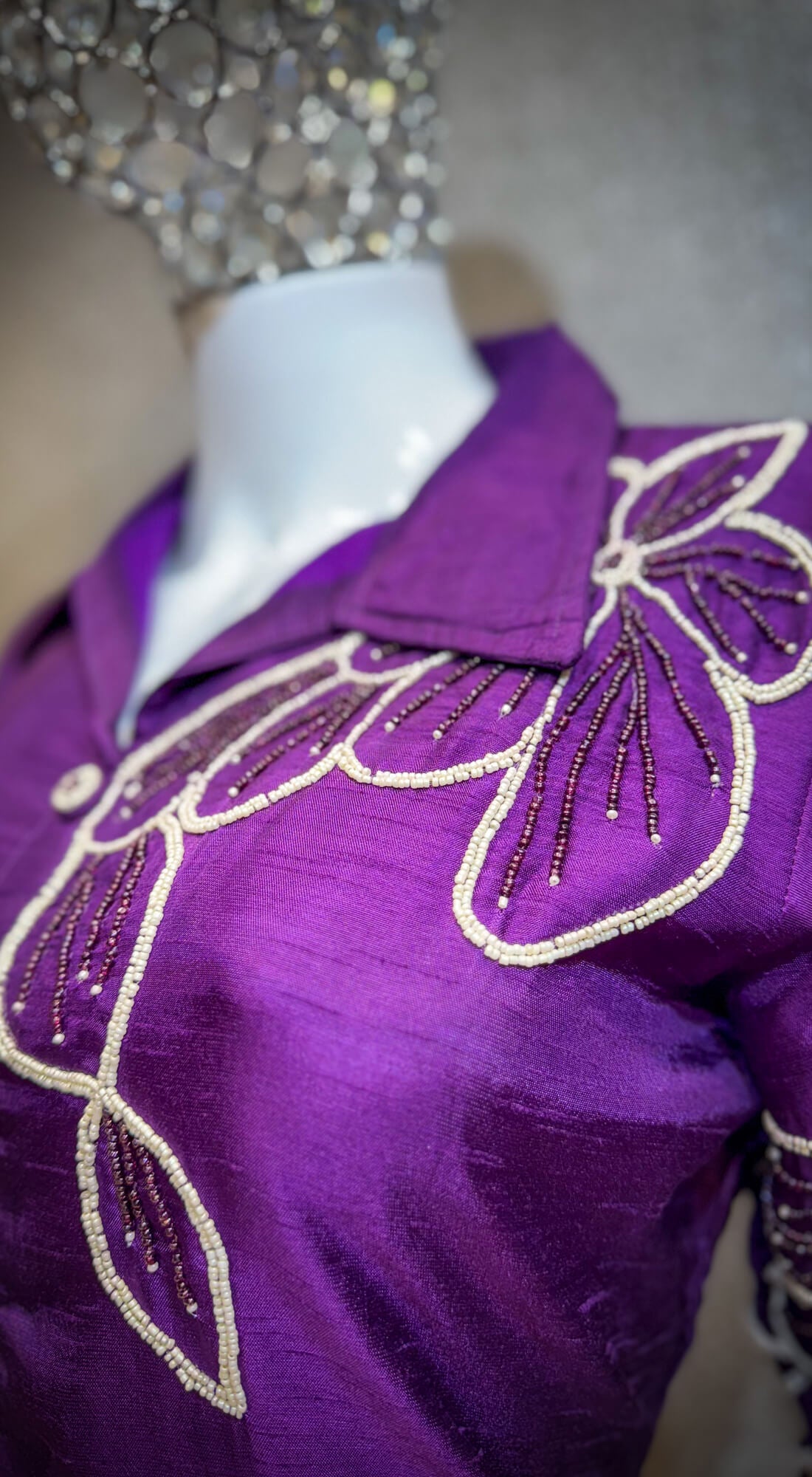 Embellished Hand Work - Dark Lavender