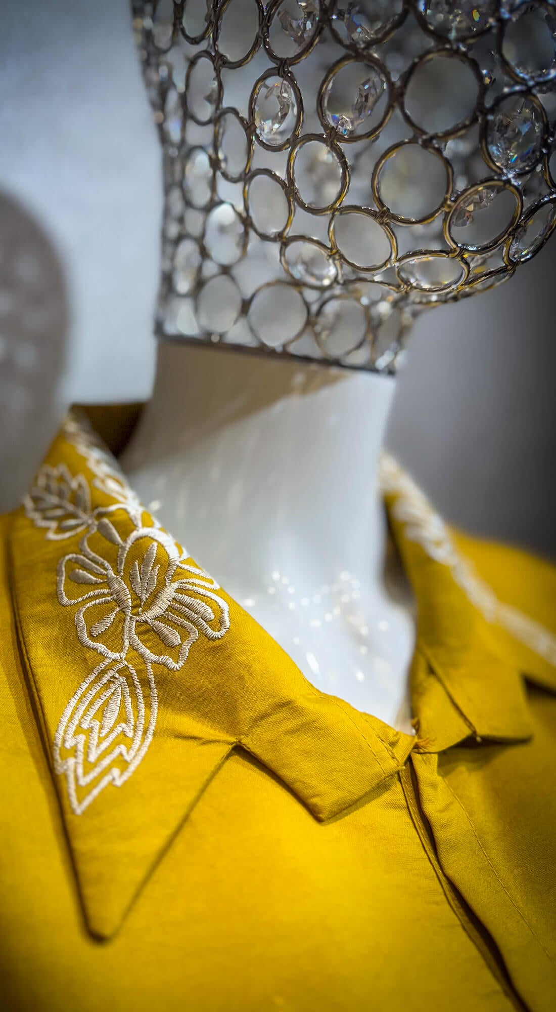 Embroidery Thread Work - Mustard Yellow