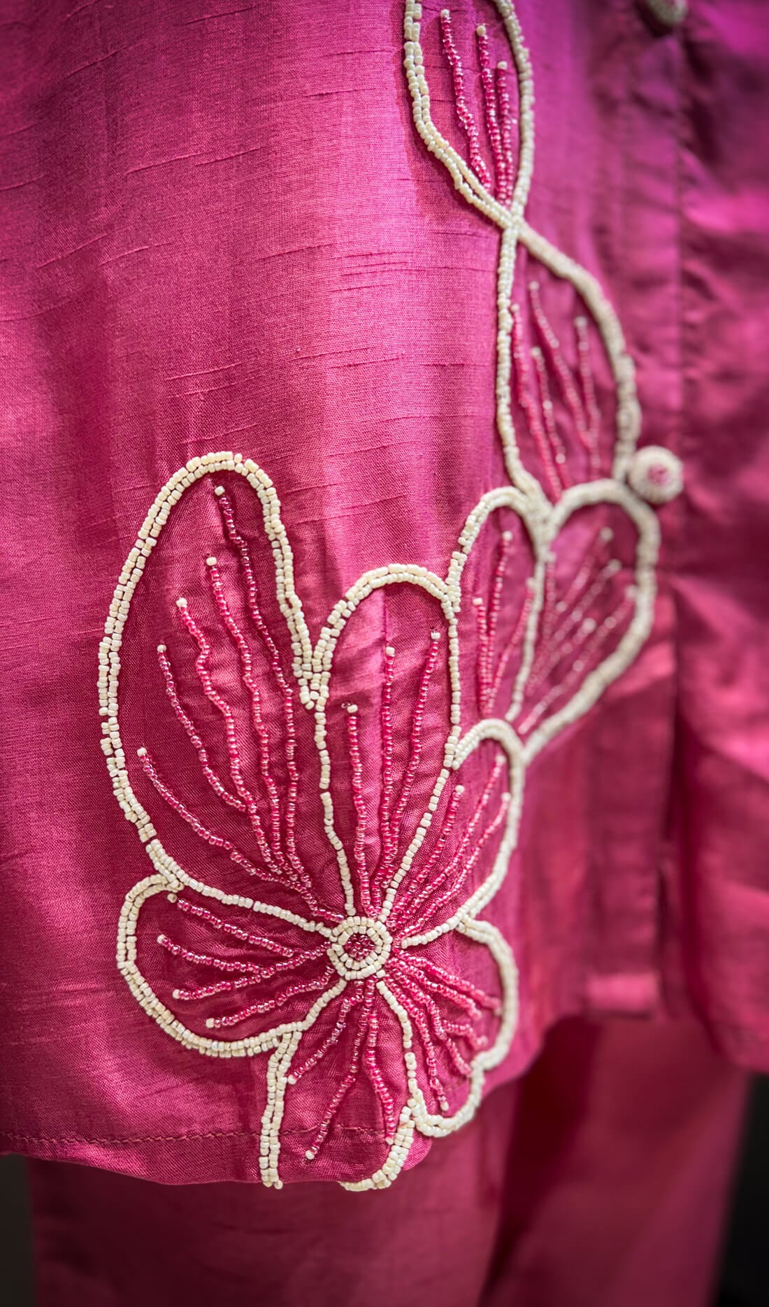 Embellished Hand Work - Pinkish Red