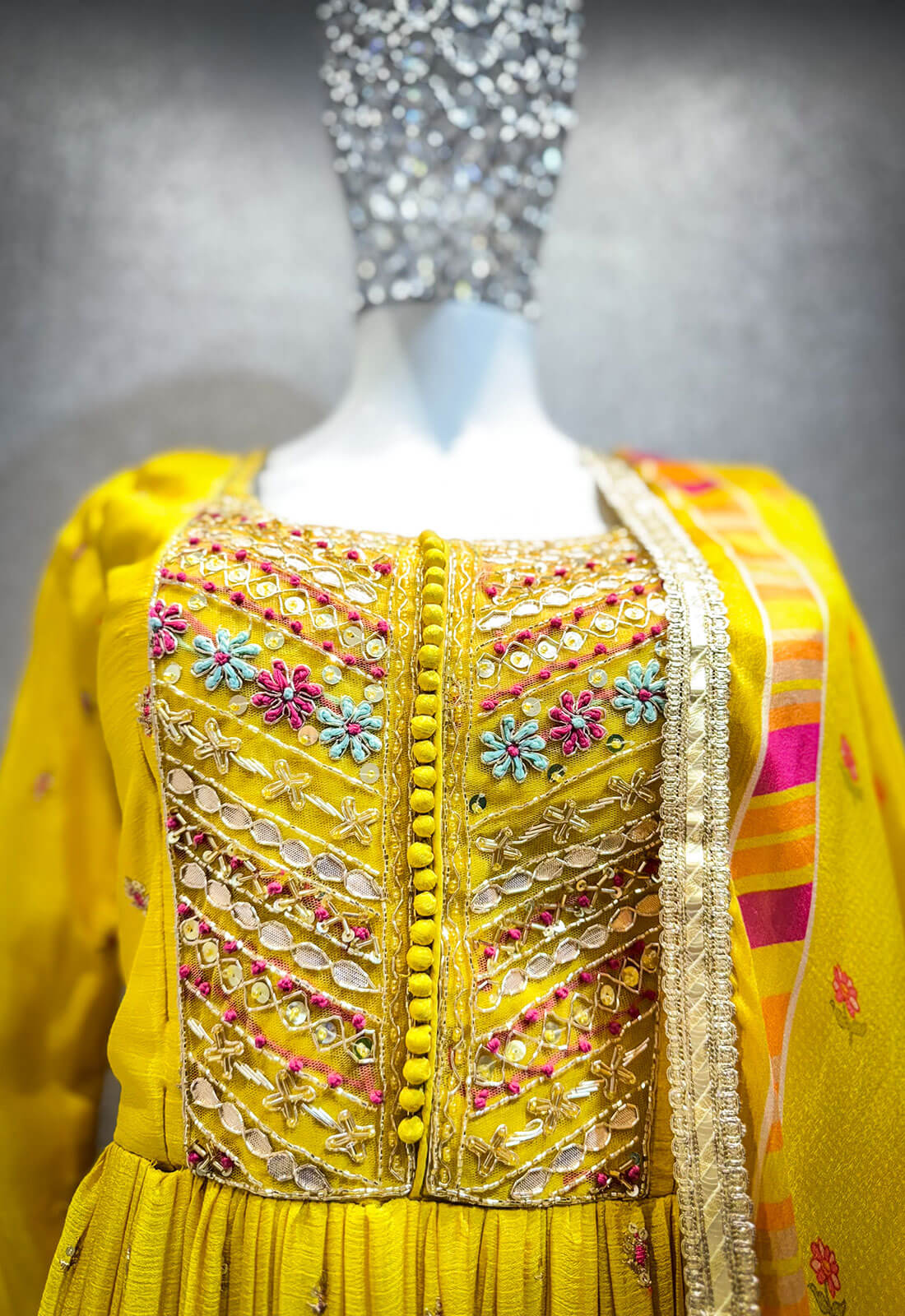 Embellished Work 3piece - Budha Gold