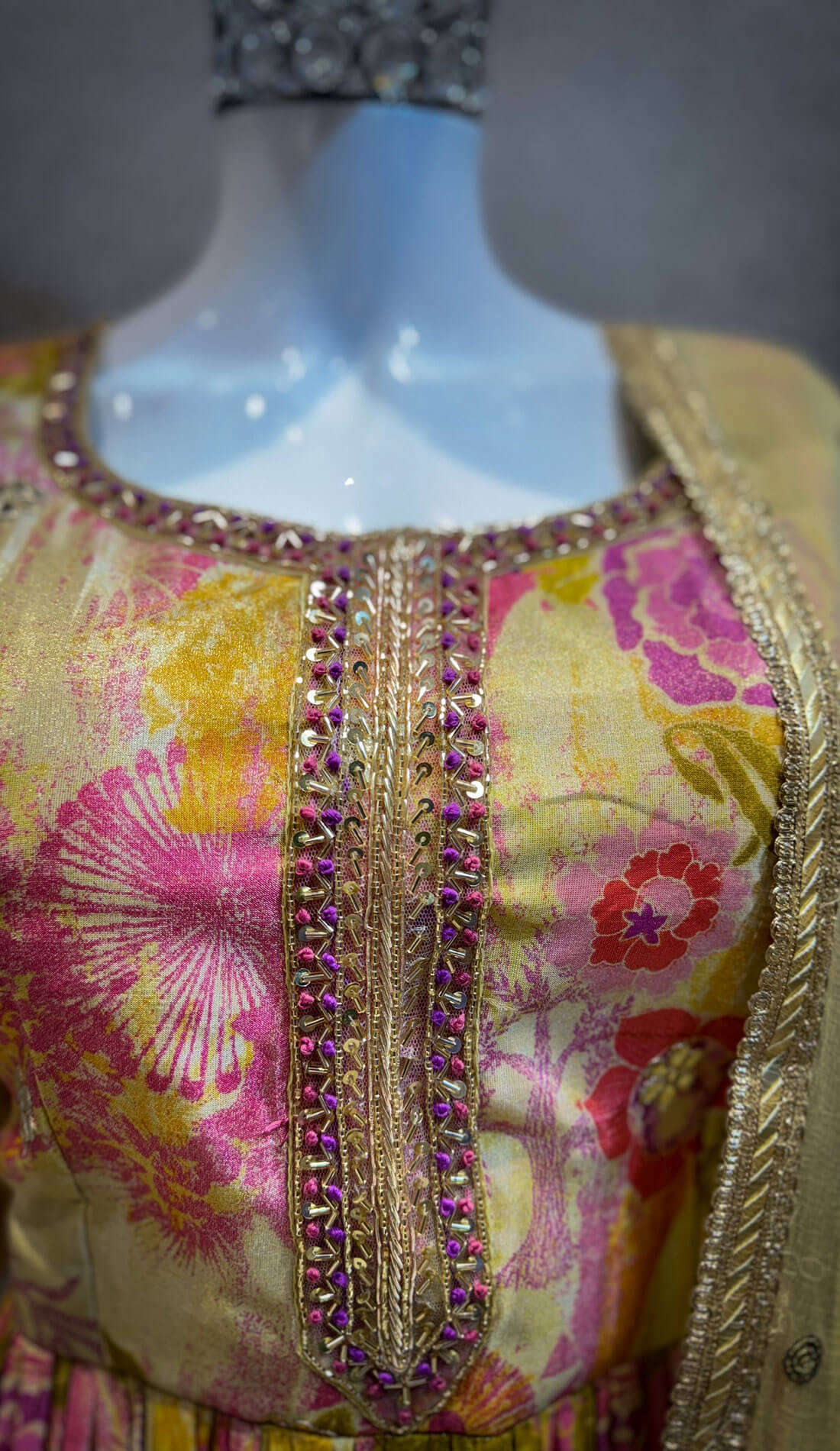 Embellished Work 3piece - Floral Print