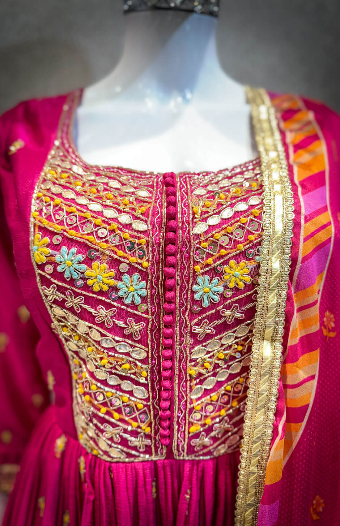 Embroidery Work 3 piece - Pink