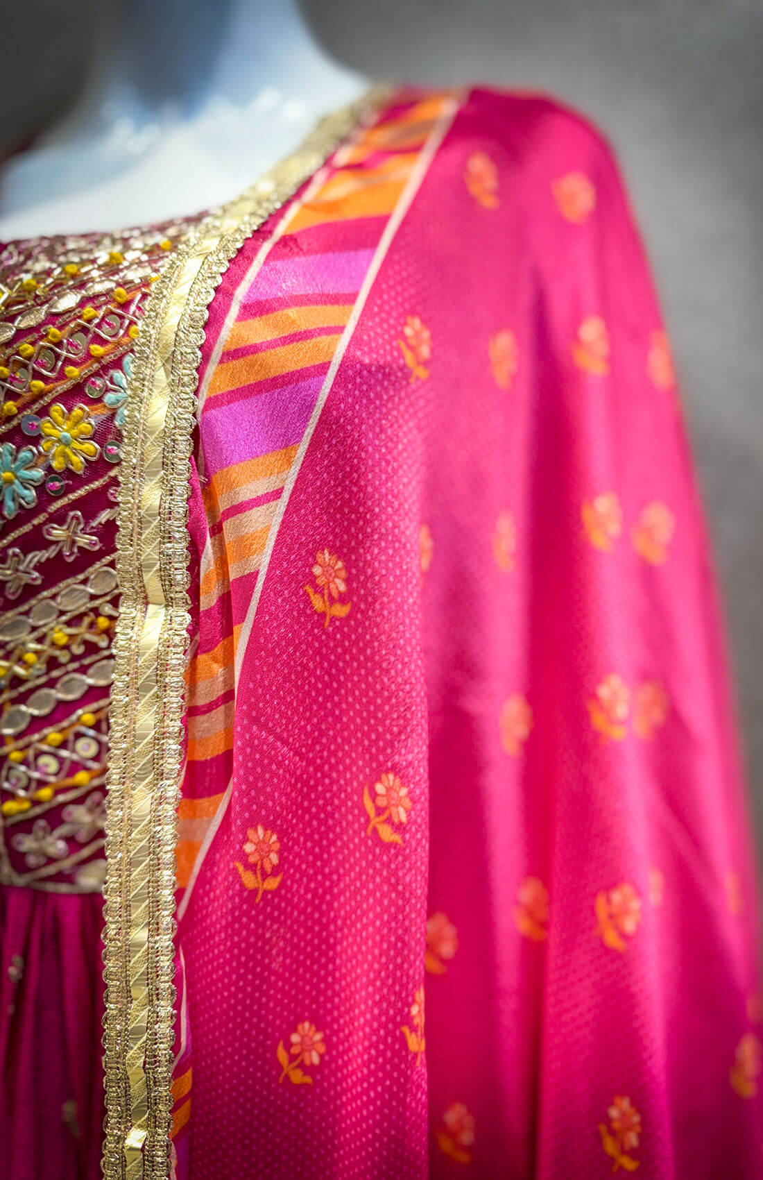 Embroidery Work 3 piece - Pink