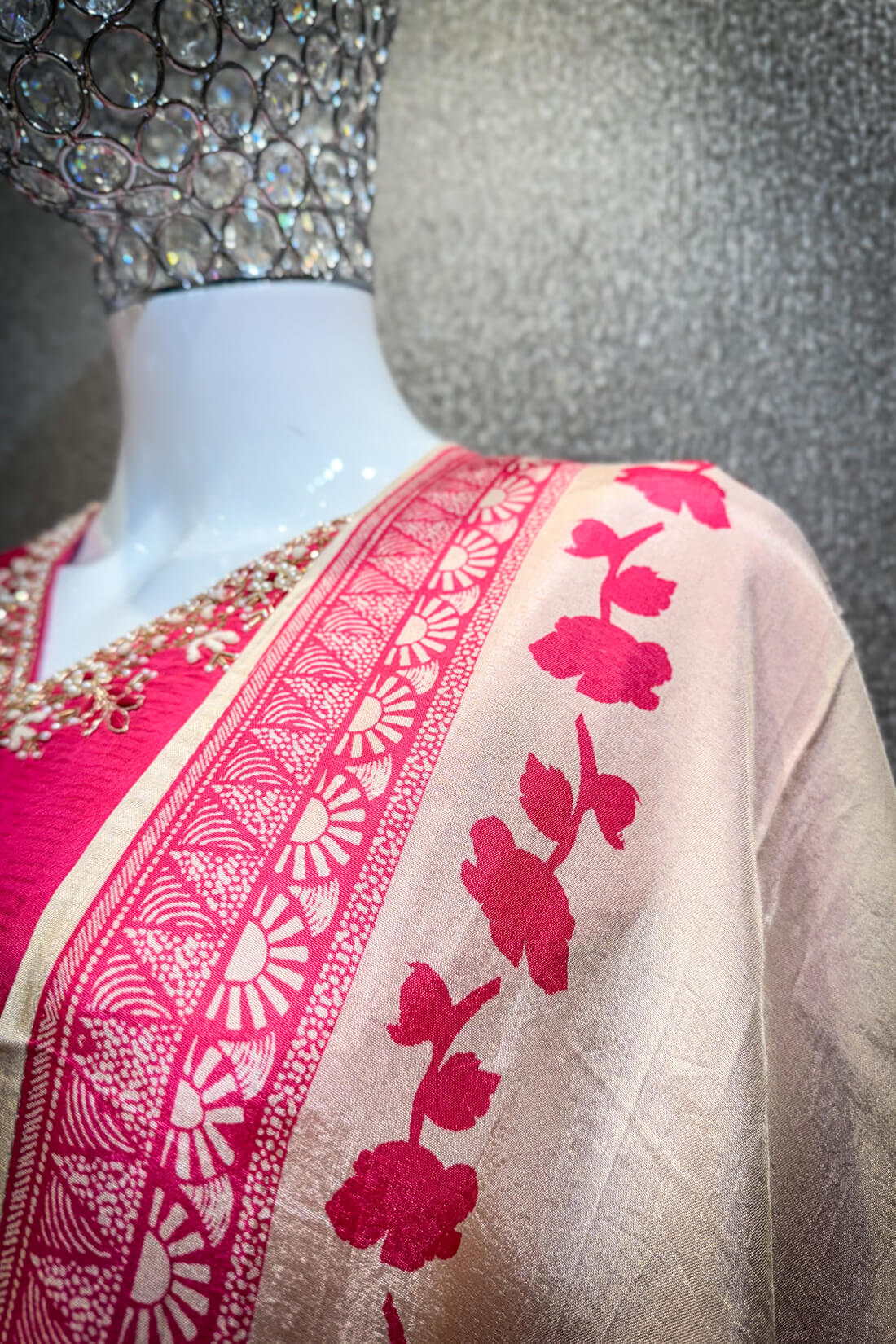 Embellished Work 3piece - Cerise Pink