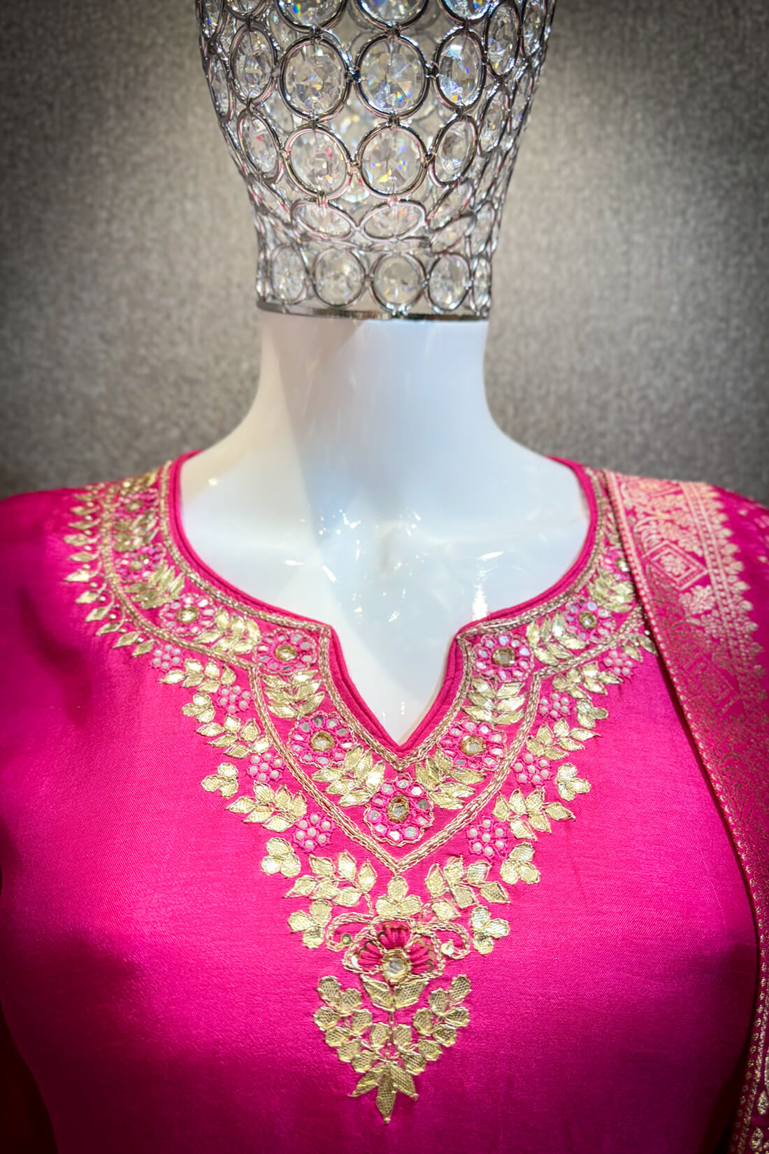 Embellished Work 3piece - Dark Hot Pink