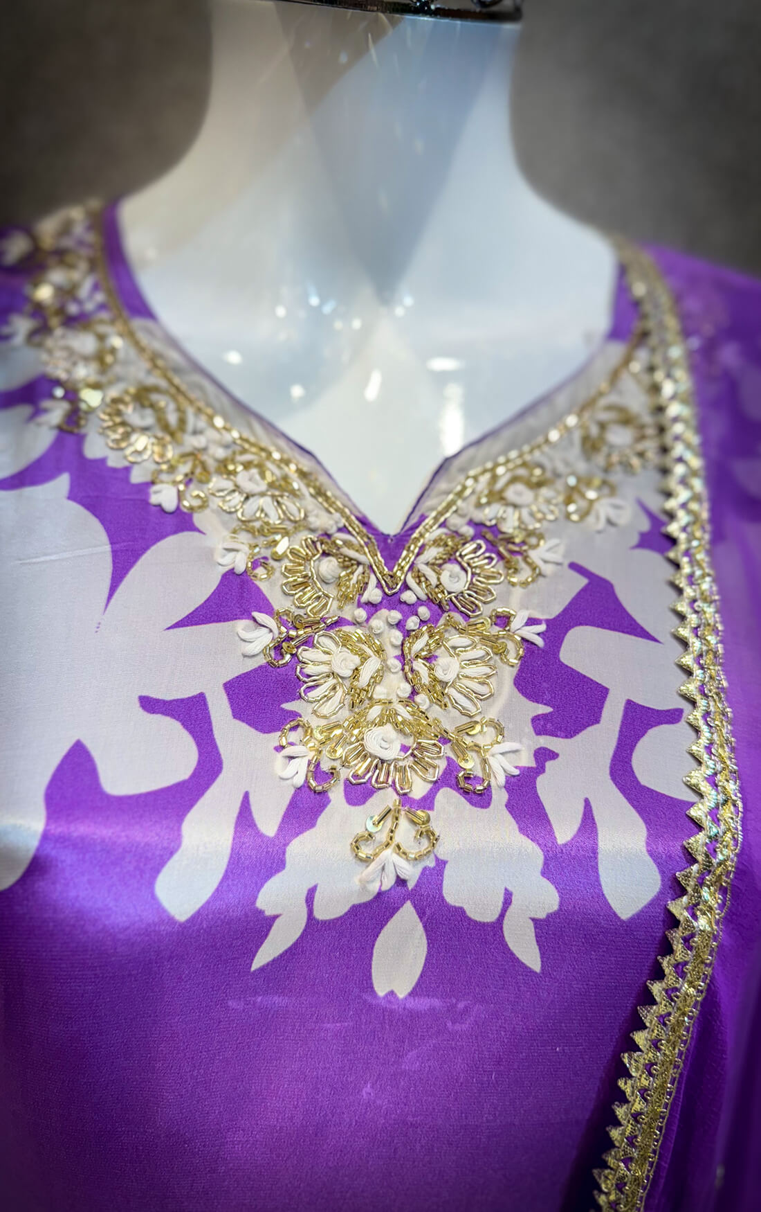 Embellished Work 3piece -  Dark Orchid