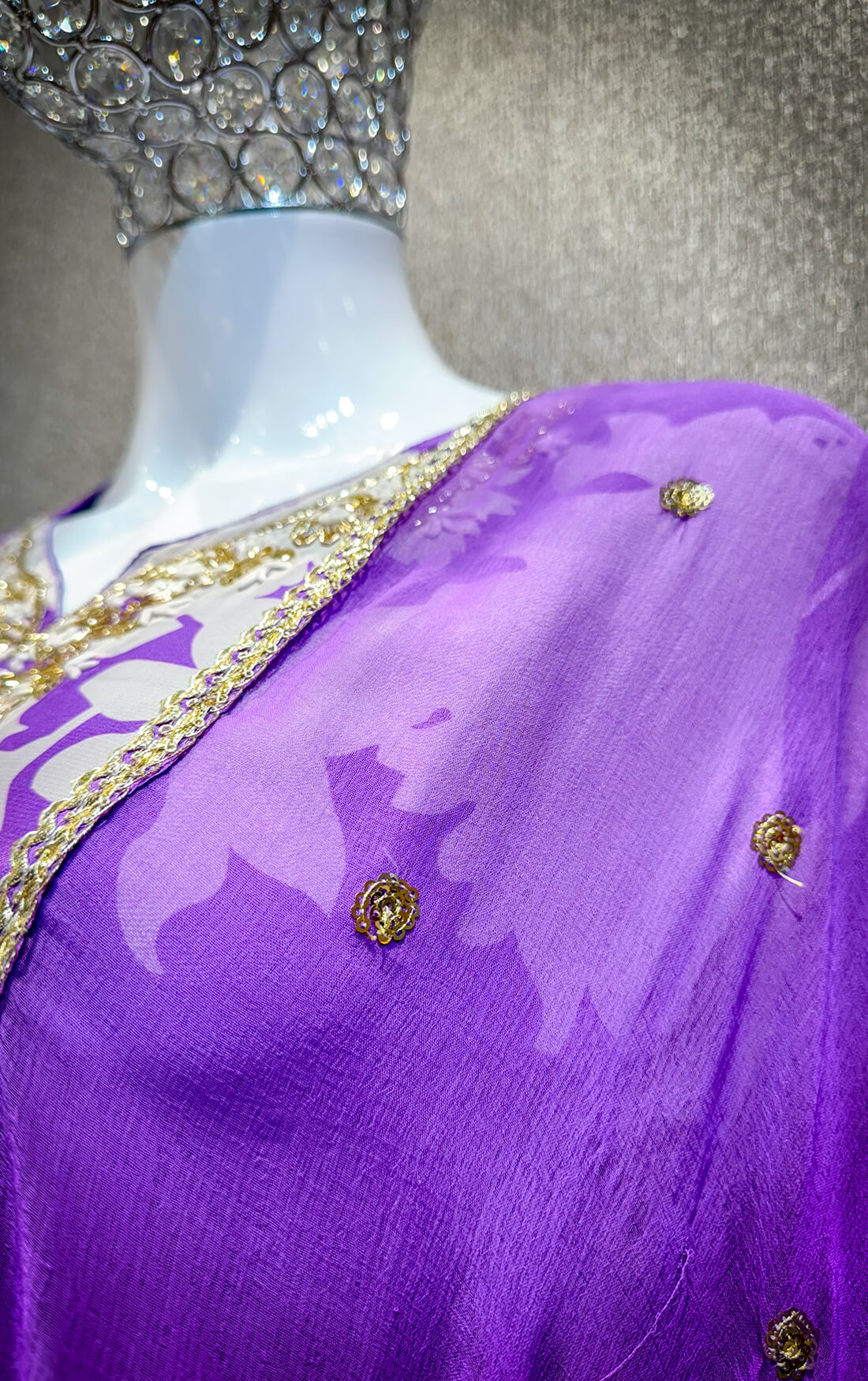 Embellished Work 3piece -  Dark Orchid