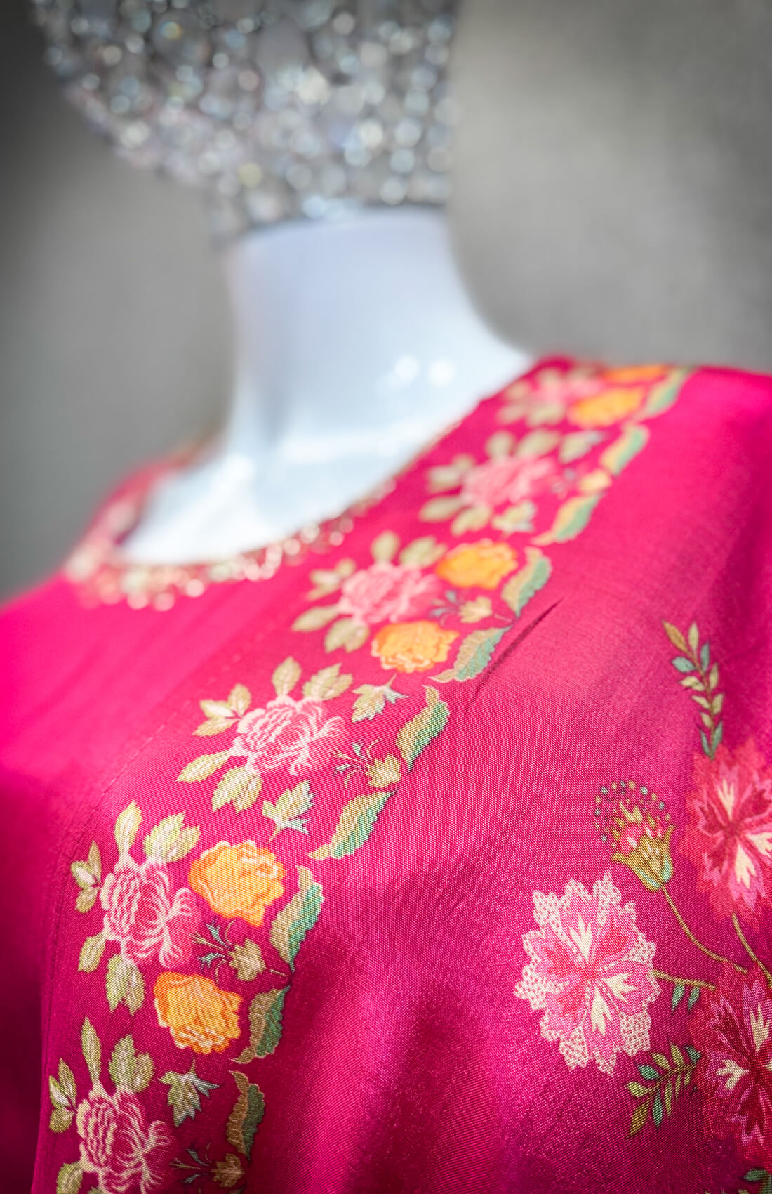 Embellished Work 3piece -  Deep Pink
