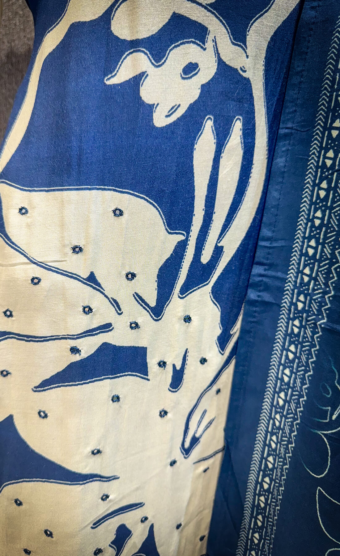 Embellished Work 3piece -  Deep Sea Blue