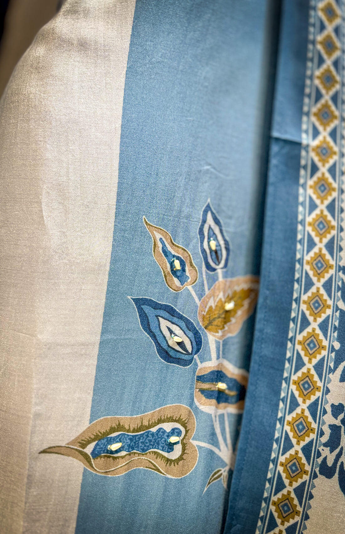 Embellished Work 3piece -  Flat Blue