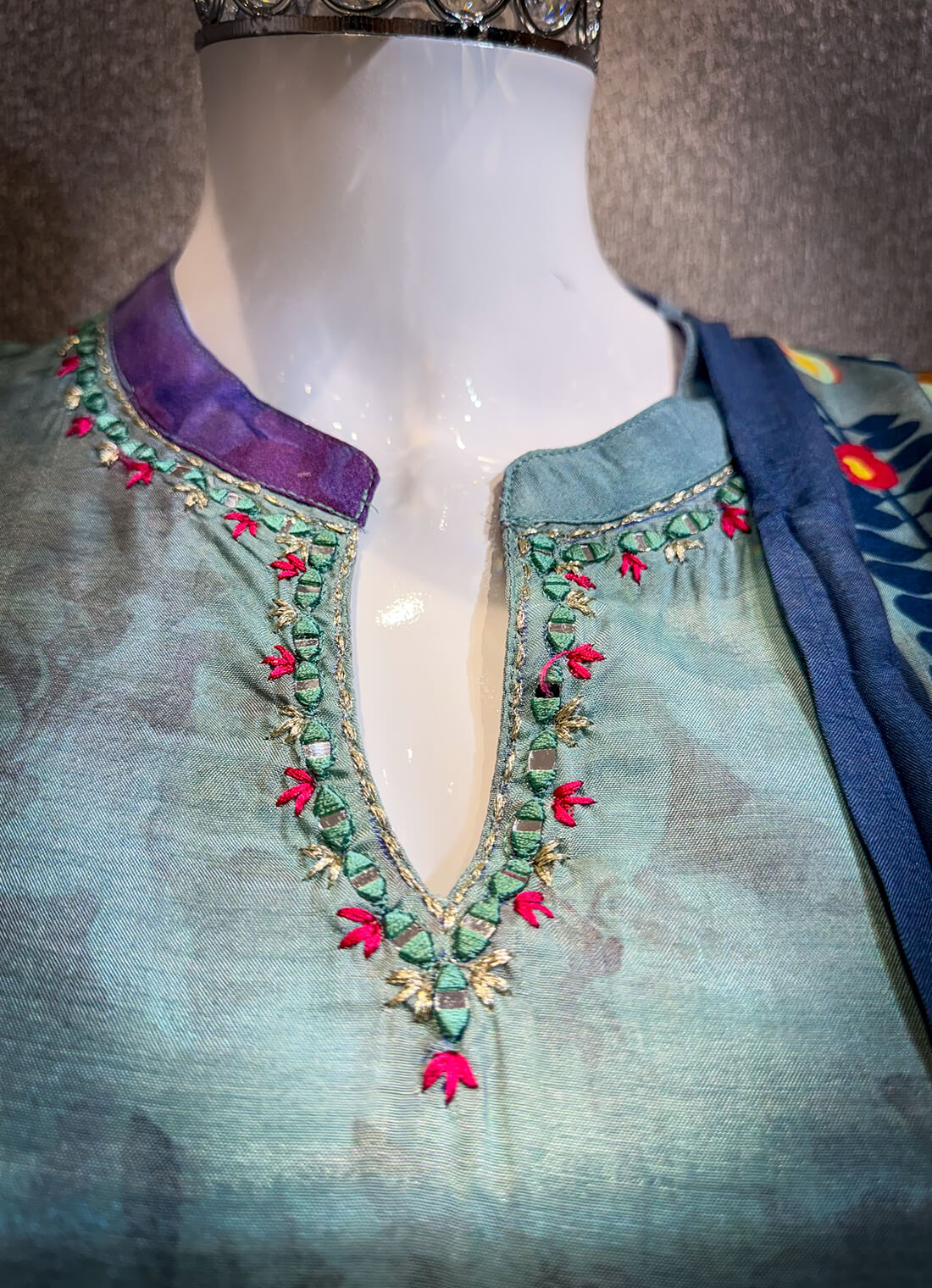 Embellished Work 3piece - Light Blue