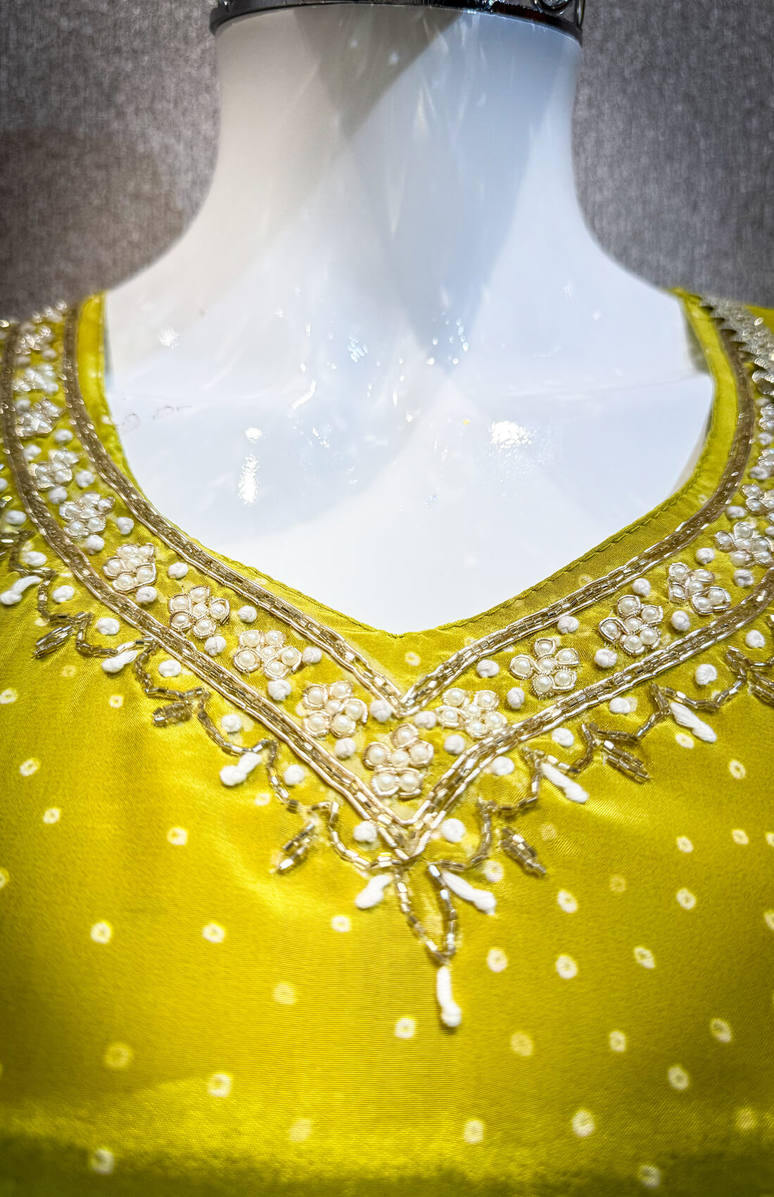 Embellished Work 3piece - Lime Yellow