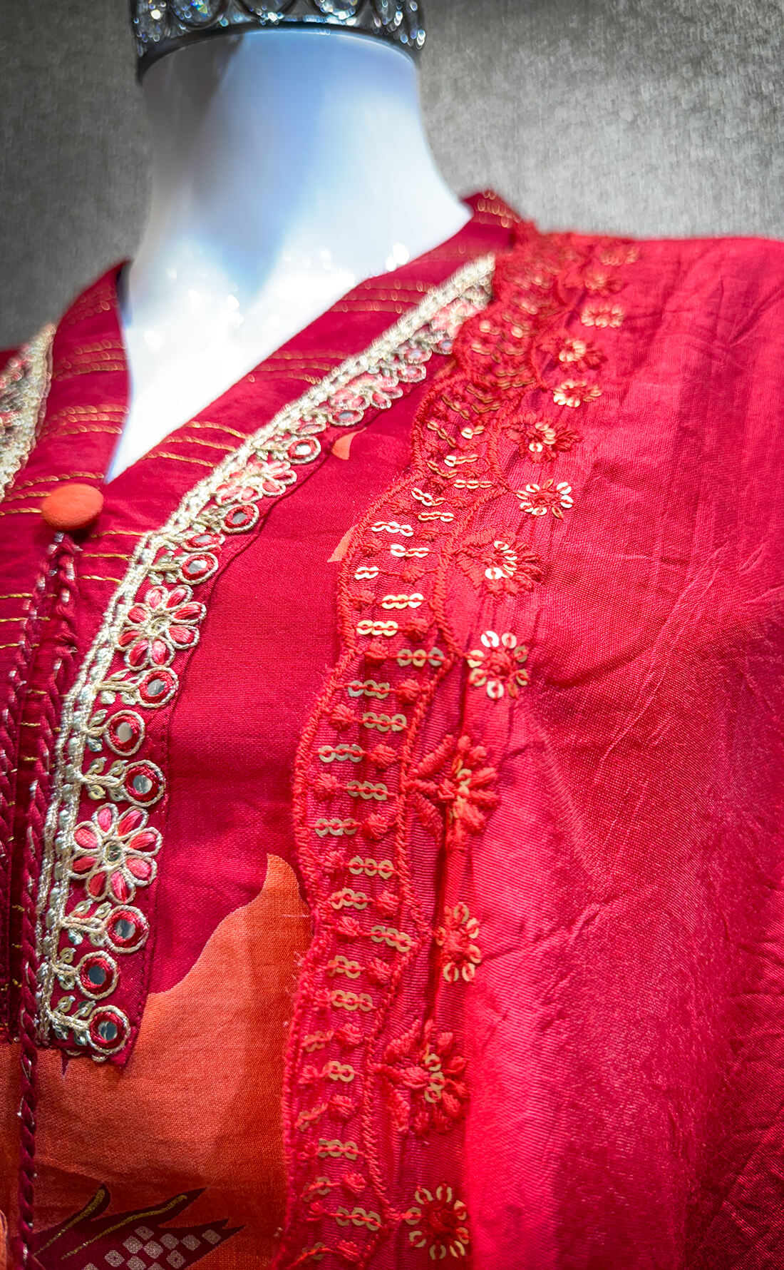Embellished Work 3piece -  Milano Red