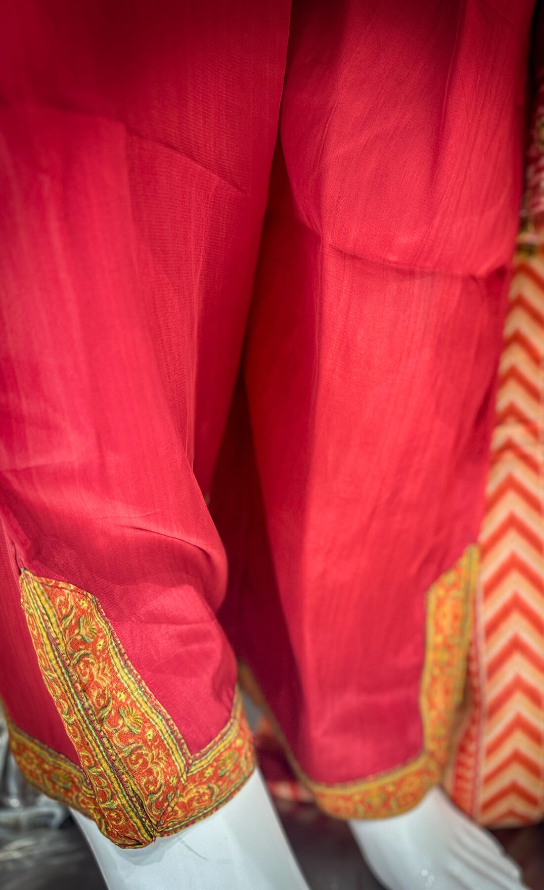 Embellished Work 3piece - Orange Red