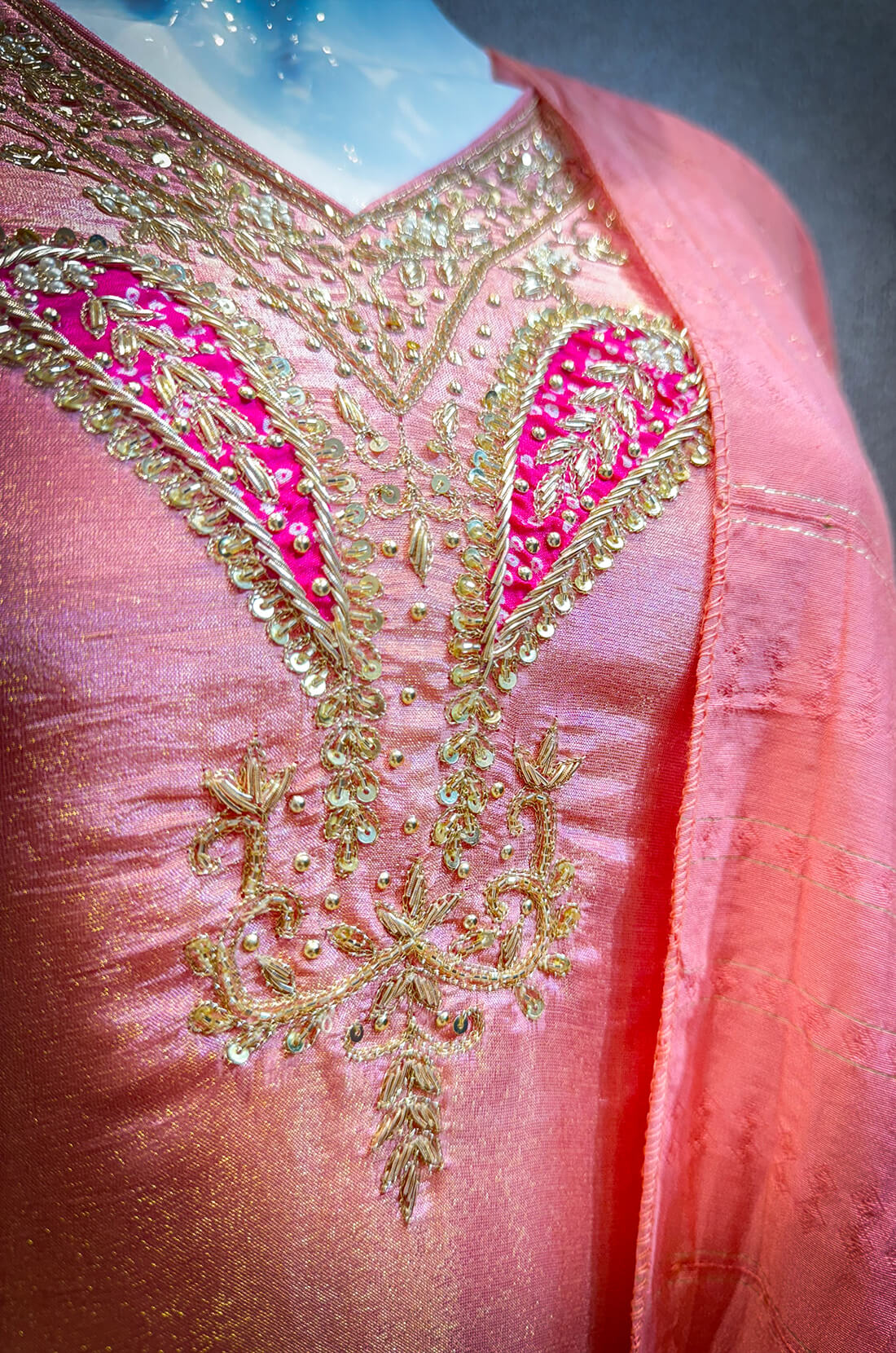 Embellished Work 3piece - Peach