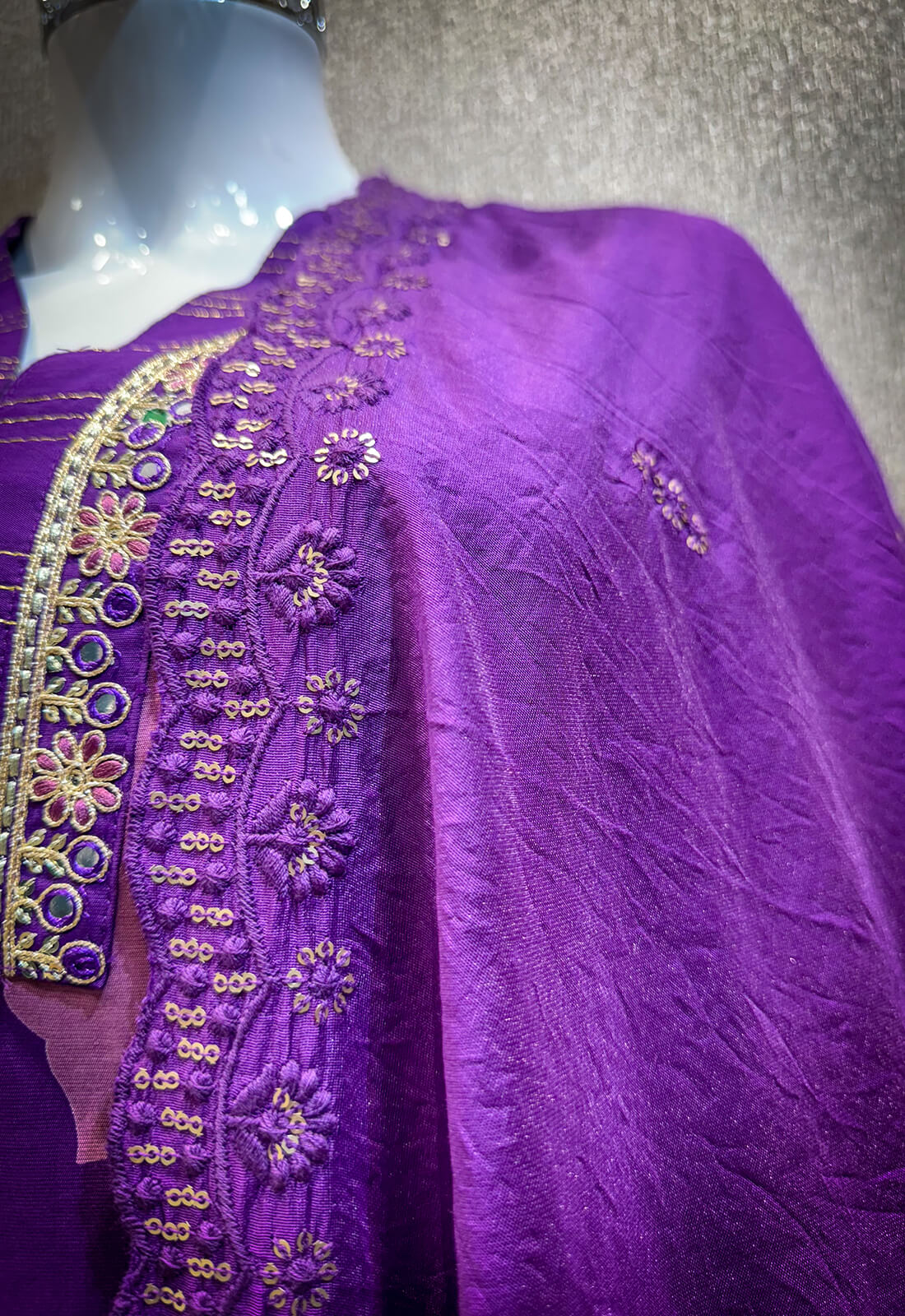 Embellished Work 3piece -  Purple
