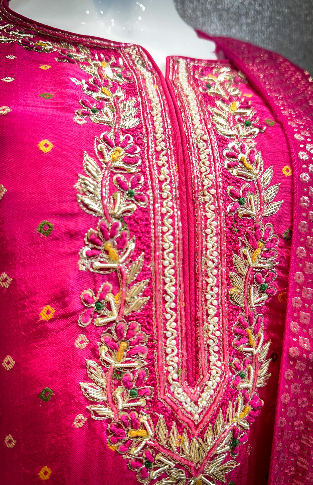 Embellished Work 3piece - Razberry Pink