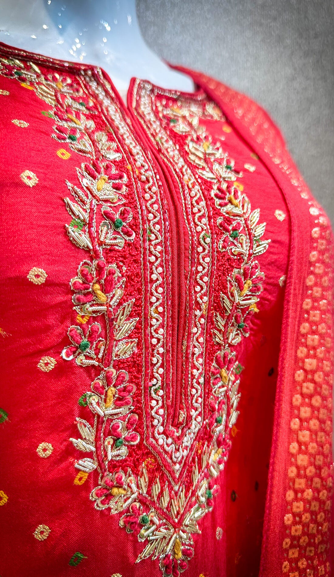 Embellished Work 3piece - Red