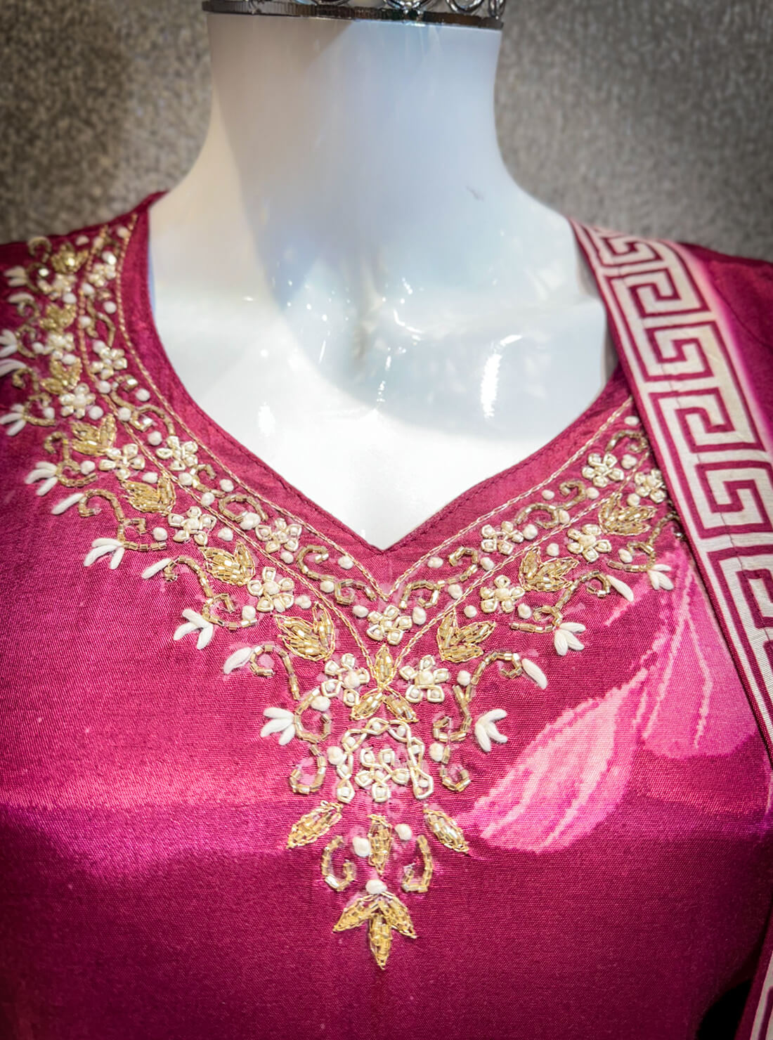 Embellished Work 3piece - Rich Maroon