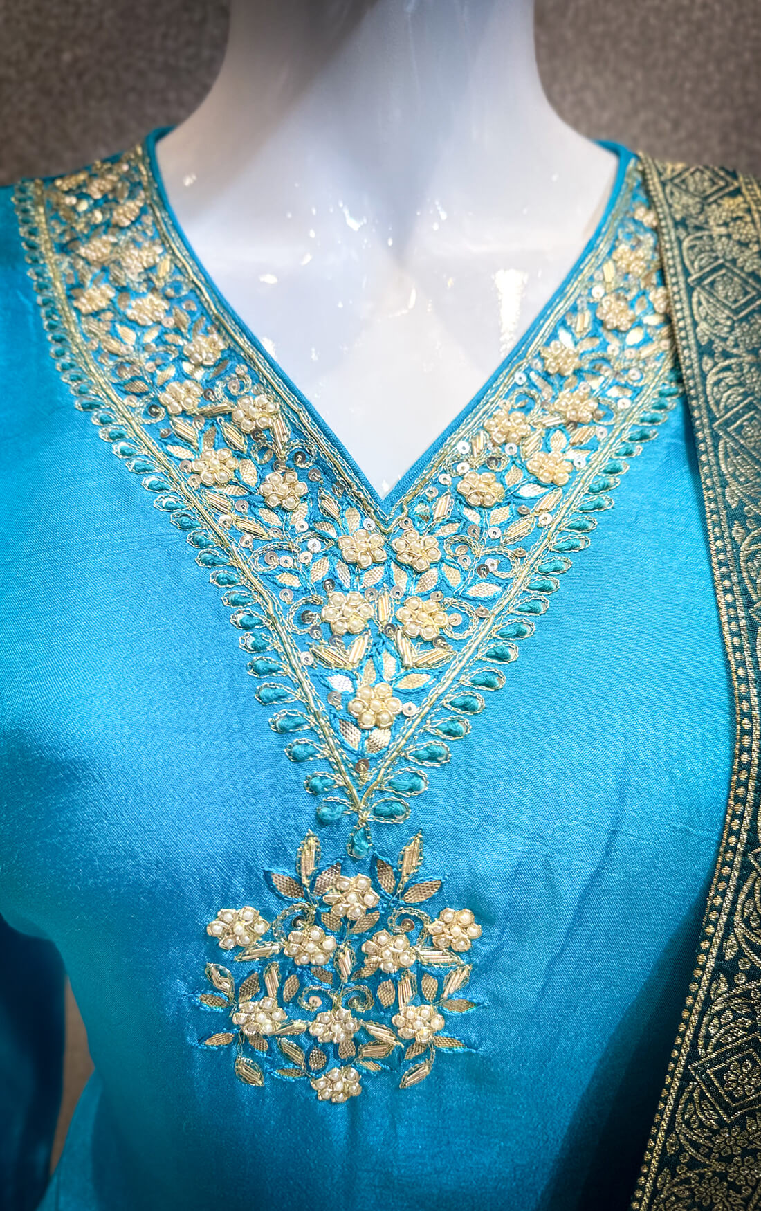 Embellished Work 3piece - Sky Blue