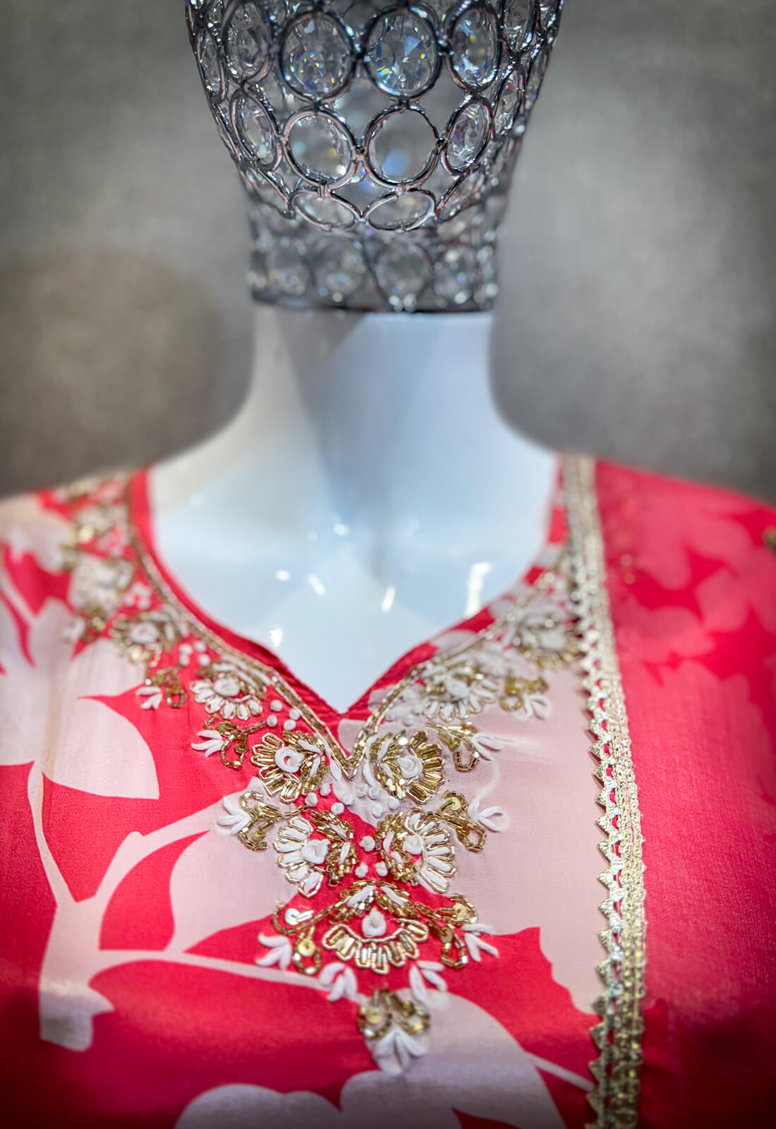 Embellished Work 3piece -  Warm Pink