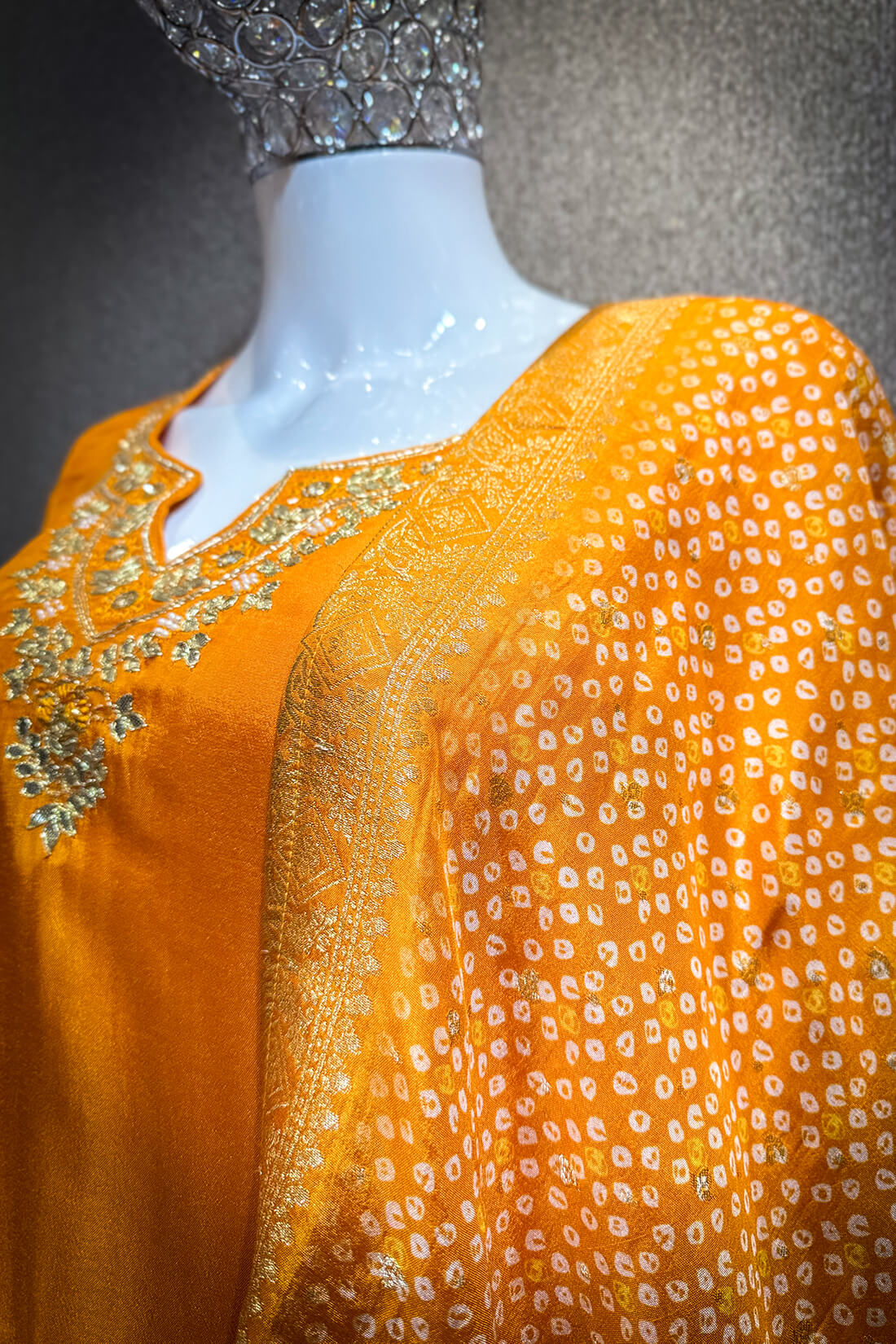 Embellished Work 3piece - Yellowish Orange