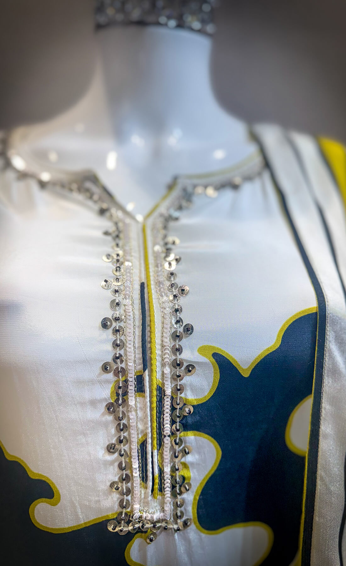 Embellished Work 3piece - Yellow with White