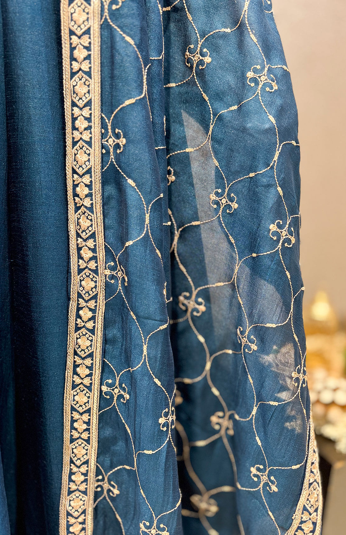 Embroidery Work 3 piece - Blue