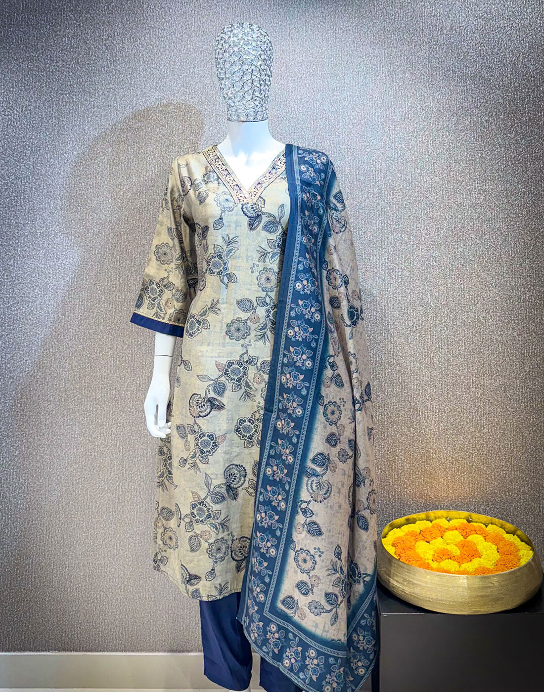 Hand Work 3piece - Dark Blue