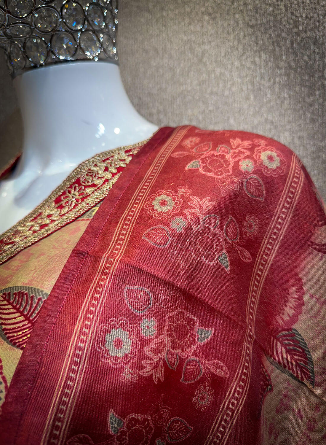 Hand Work 3piece - Dark Rose
