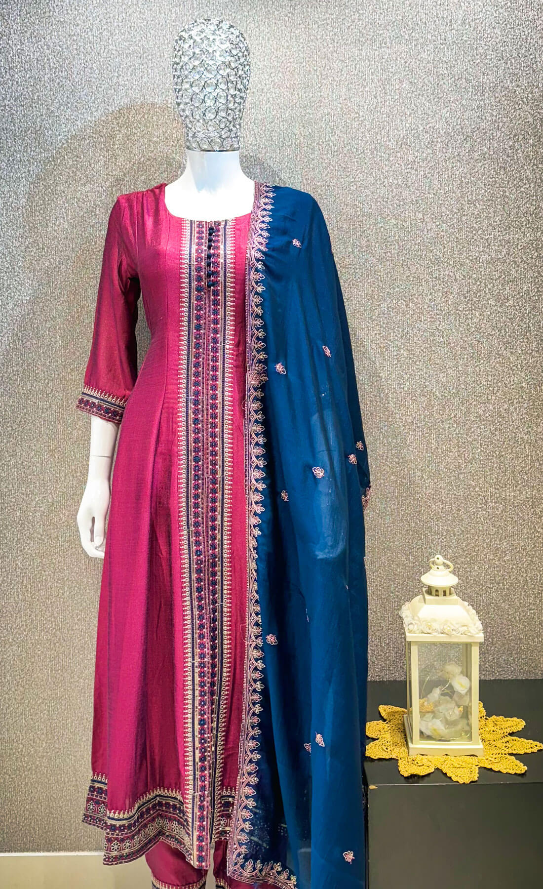 Hand Work 3piece - Cerise