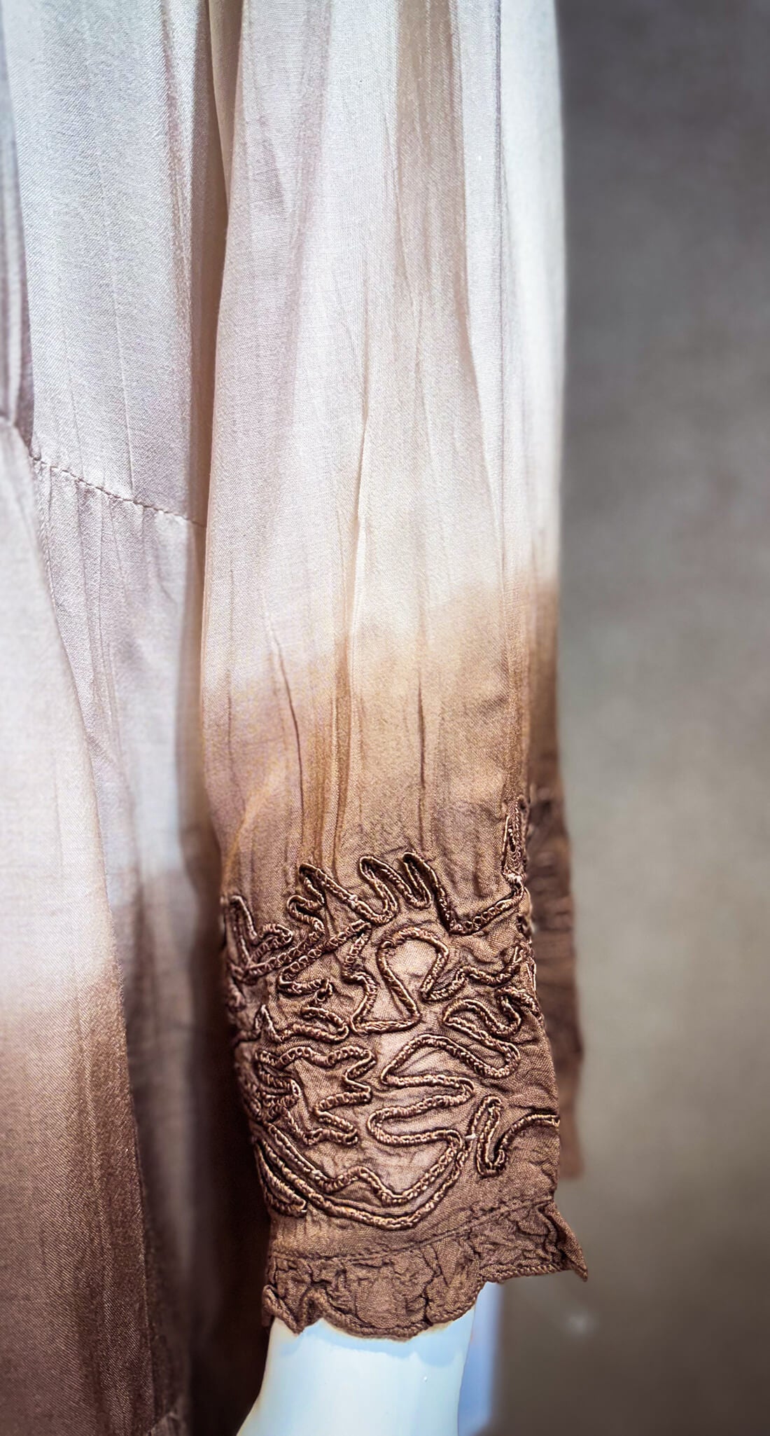 Ombre Effect Thread Work - Albescent White