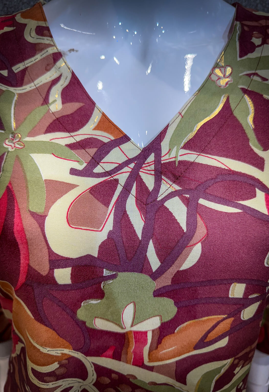 Printed Kurti - Magenta Red