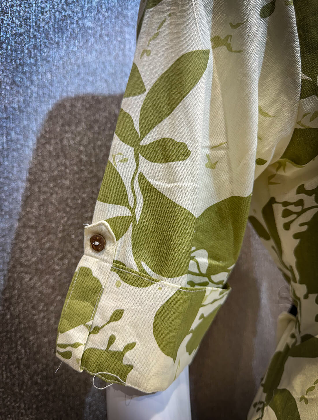 Printed Kurti - Spanish White with Green