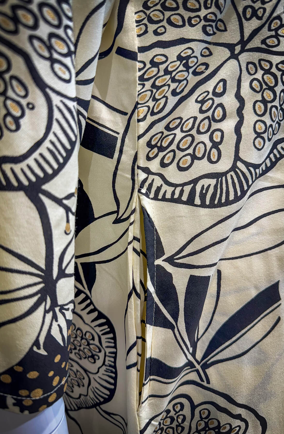 Printed Kurti -  Yellow with Black