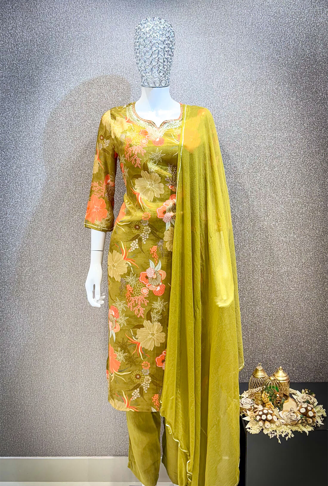 Printed  Suit 3 piece - Lemon Ginger