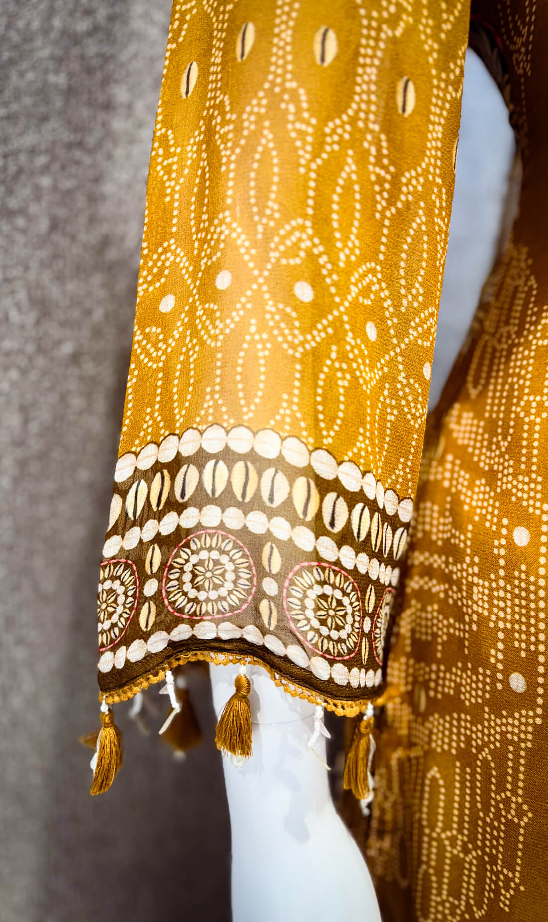Printed  Suit 3 piece - Mustard Yellow