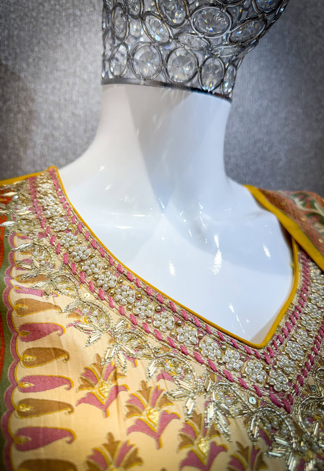Printed  Suit 3 piece - Mustard Yellow