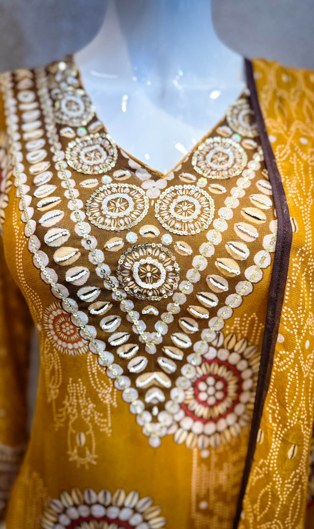 Printed  Suit 3 piece - Mustard Yellow