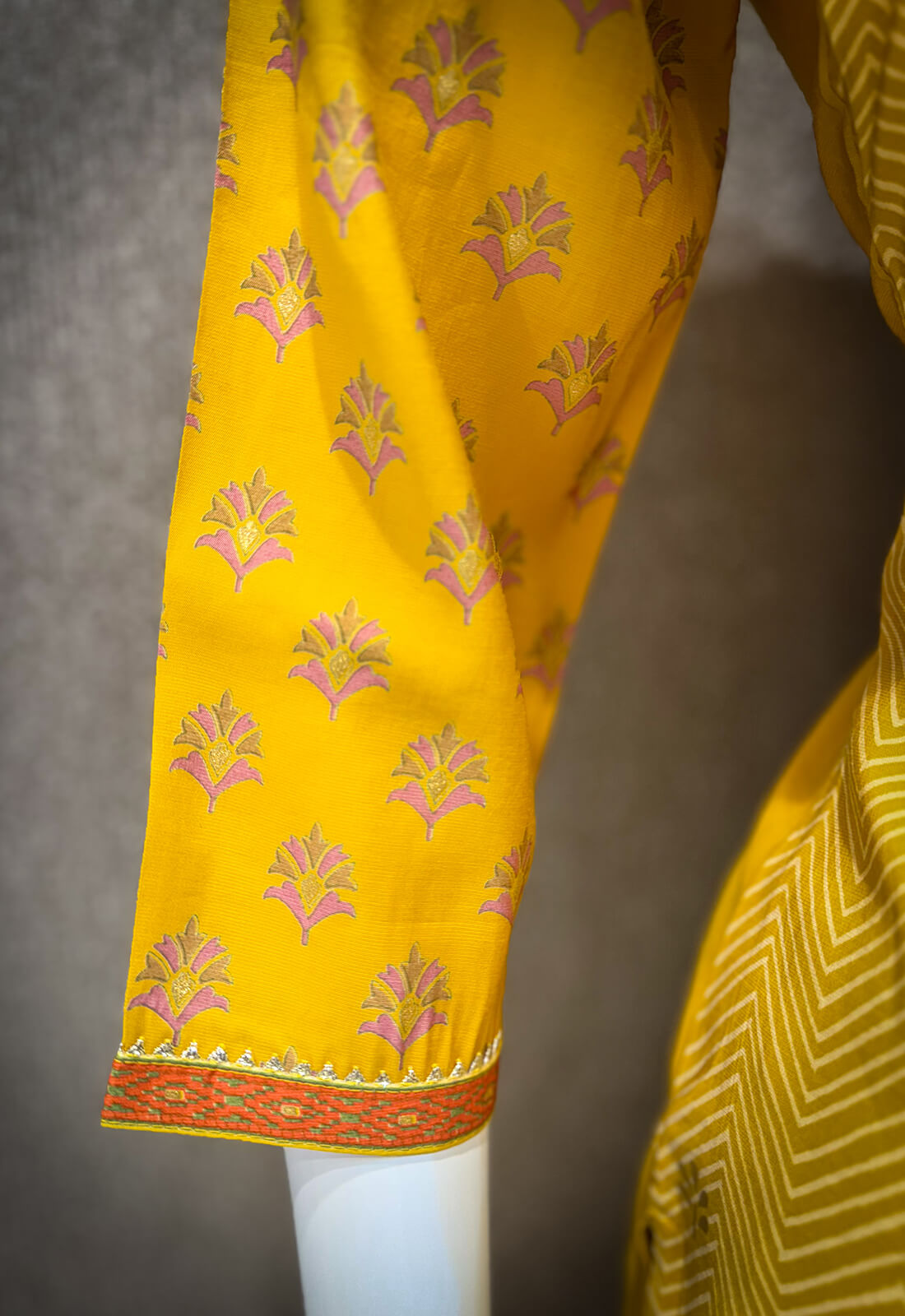 Printed  Suit 3 piece - Mustard Yellow