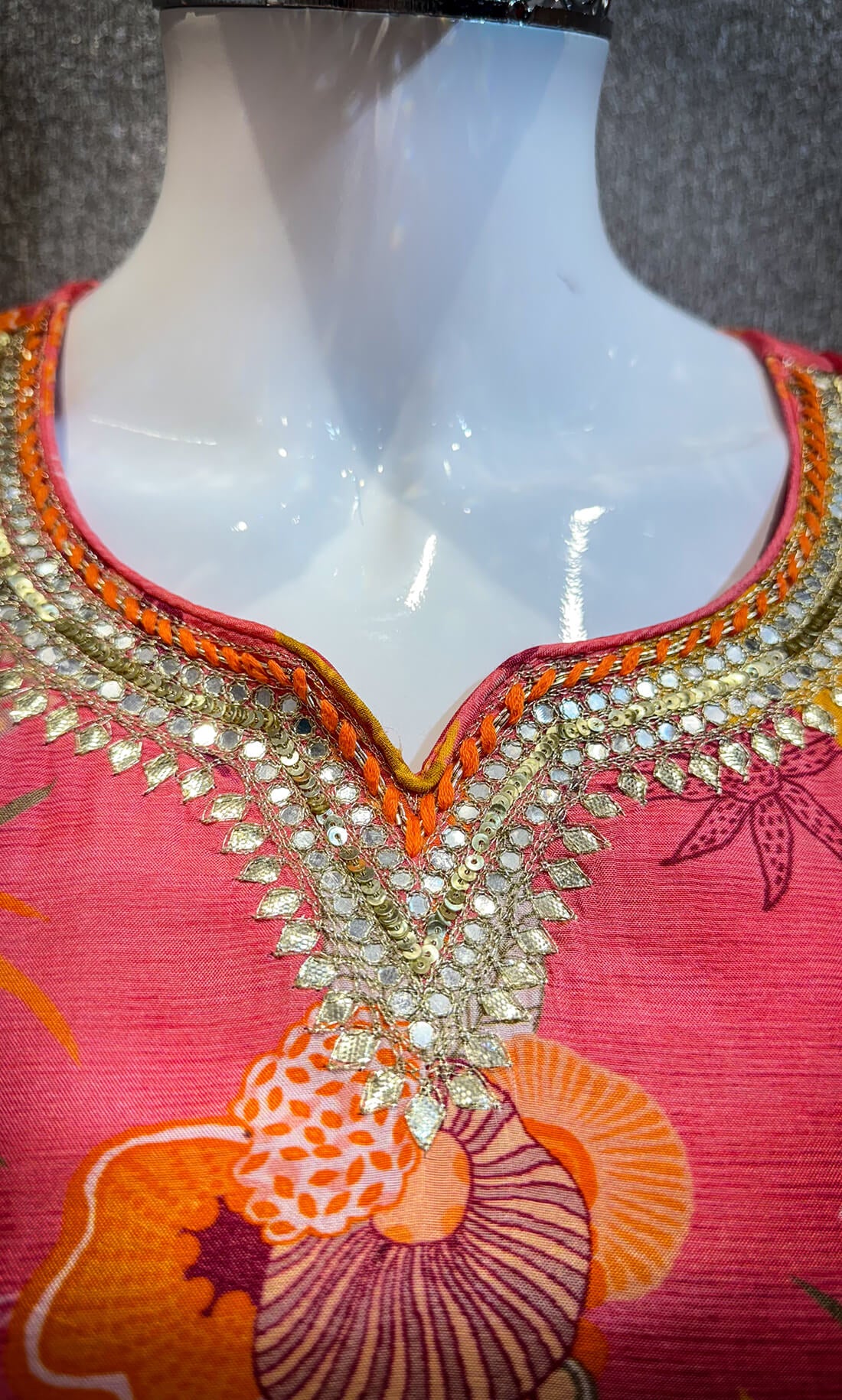 Printed  Suit 3 piece - Sunset Orange