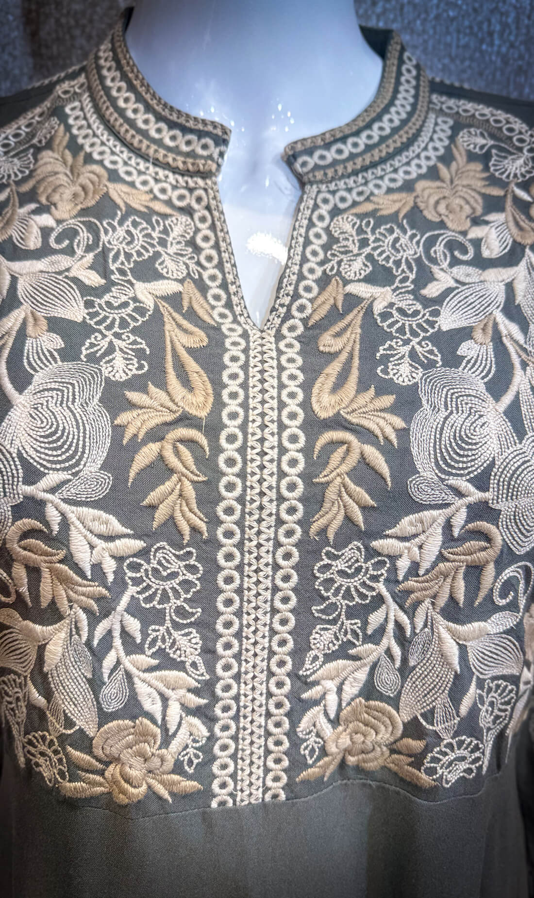 Thread Work One Piece - Olive Green