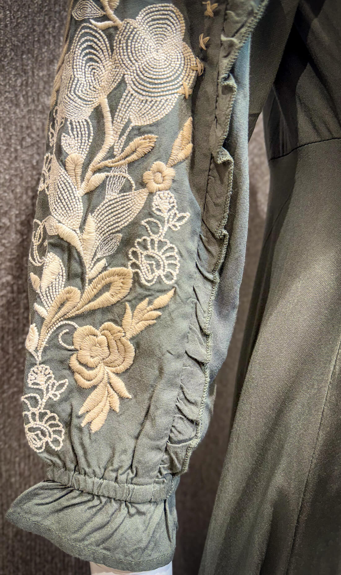 Thread Work One Piece - Olive Green