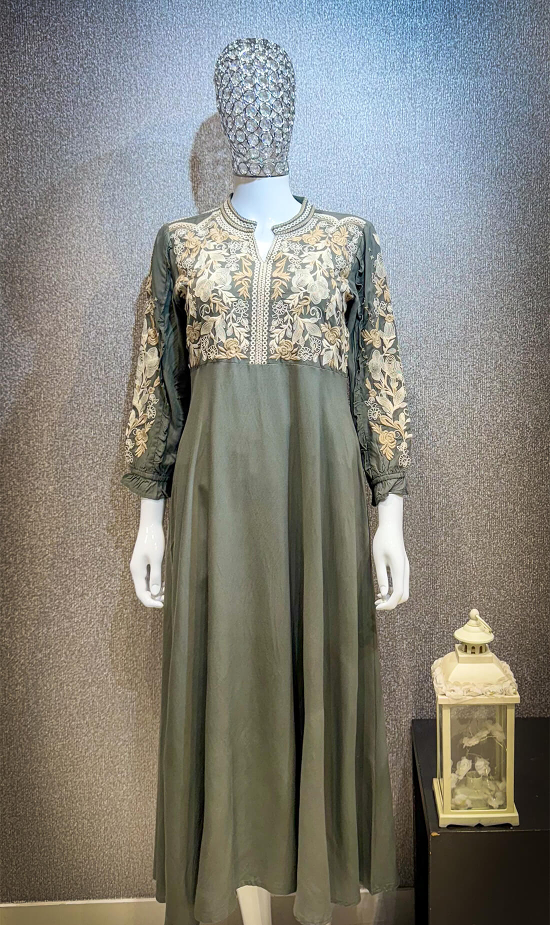 Thread Work One Piece - Olive Green